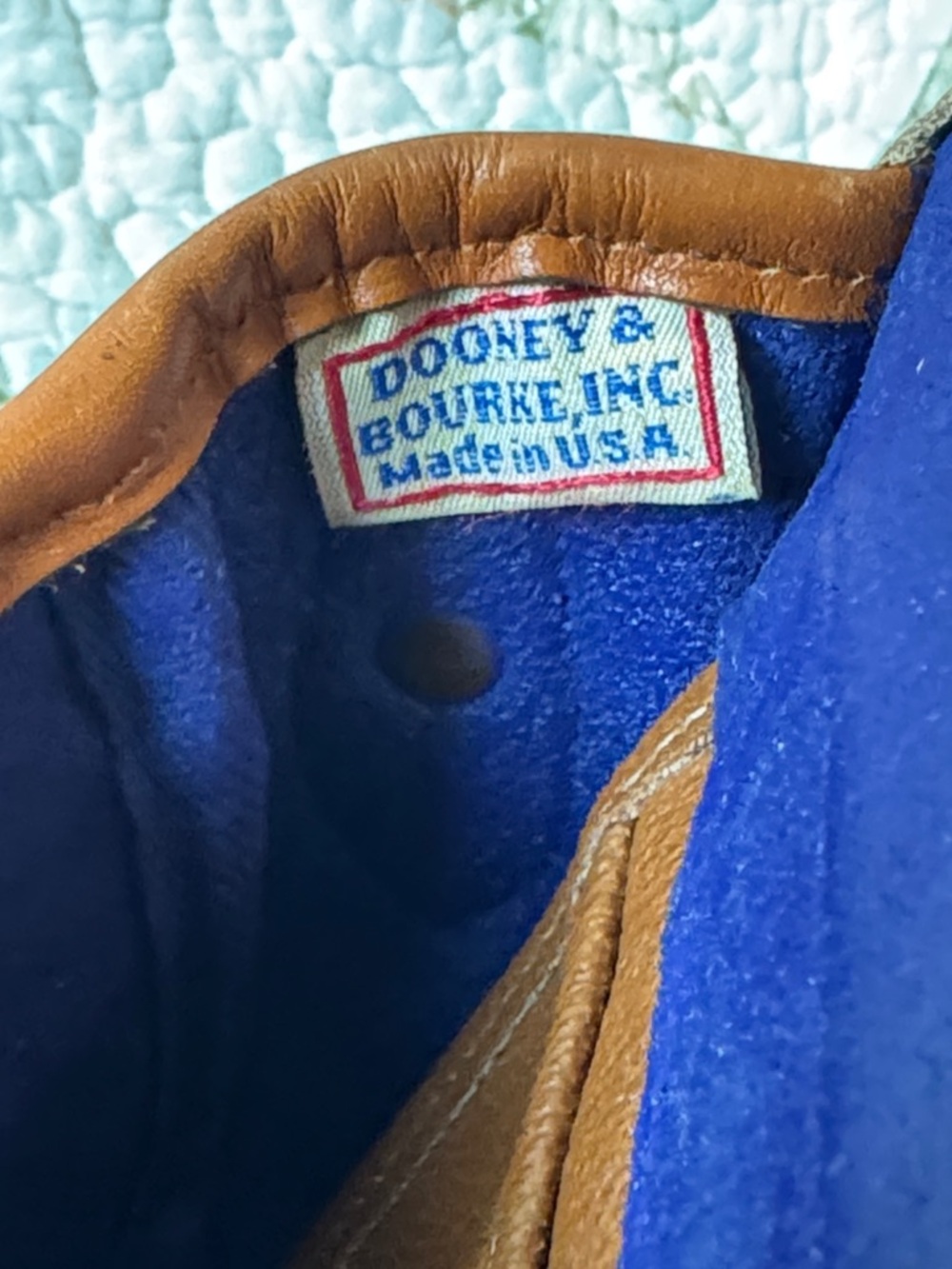 Vintage Dooney & Bourke Indigo Big Duck Crossbody Saddle Bag - Picture 7 of 11